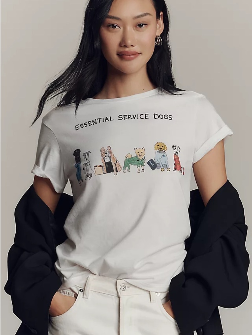 ANTHROPOLOGIE U.P. ESSENTIAL SERVICE DOGS TEE
